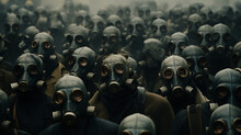 Crowd In Gas Masks