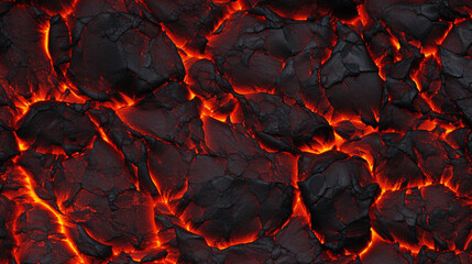 Wall Mural - red lava texture background, generative ai