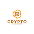 © Febrian - Digital Crypto currency logo with Blockchain technology. Financial technology or fintech logo template