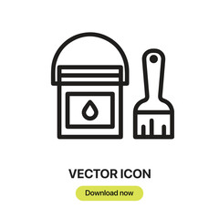 Fototapete - Paint Bucket icon vector. Linear-style sign for mobile concept and web design. Paint Bucket symbol illustration. Pixel vector graphics - Vector.	

