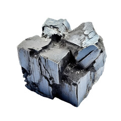 The rare earth element dysprosium showing its characteristic luster and crystalline structure