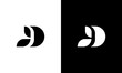 initials d and k leaf logo design in black and white logo design vector