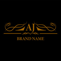 Creative Initial letter AJ logo design with modern business vector template. Creative isolated AJ monogram logo design