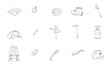 © nikagraphic - hiking equipment handdrawn collection