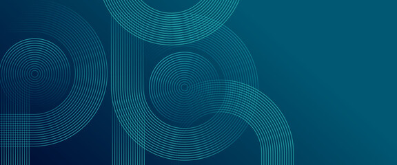 Green modern futuristic vector abstract banner with shape shiny lines. Futuristic technology concept. Suit for poster, banner, brochure, corporate, website