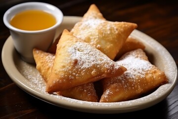 Wall Mural - Sopapillas: Sweet Fried Pastry Served with Honey or Powdered Sugar