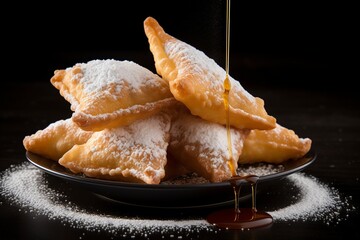 Wall Mural - Sopapillas: Sweet Fried Pastry Served with Honey or Powdered Sugar