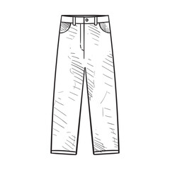 Wall Mural - women trousers handdrawn illustration