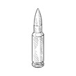 bullet ammo handdrawn illustration