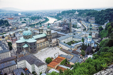 Wall Mural - Cityscape view at Salzburg in Austria