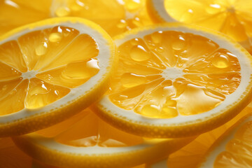 Aufkleber - Lemon - Bright yellow abstract segments with a zesty twist.