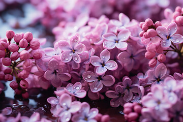 Poster - Lilac - Fragrant abstract clusters in soft purple and lilac hues.