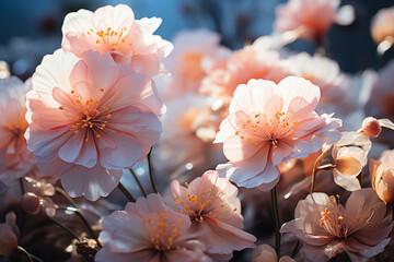 Poster - Primrose - Soft, pastel-colored abstract blooms.