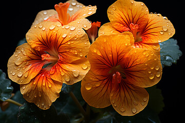 Poster - Nasturtium - Round, bold abstract petals in orange and yellow.