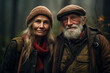 © Tetiana - Generative ai photo image of old people walking in green forest together