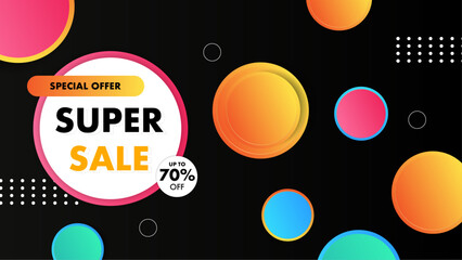 Wall Mural - Colorful colourful vector special discount super sale background. Vector super sale template design. Big sales special offer. End of season party background