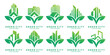Green city logo design with nature unique concept Premium Vector
