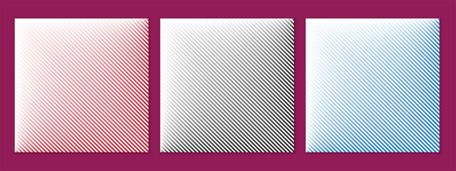 Wall Mural - abstract seamless set of diagonal gradient line pattern vector perfect for banner poster.