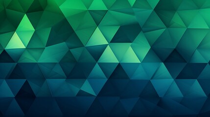 Wall Mural - futuristic abstract geometric motion: blue and green triangle layers 3d render