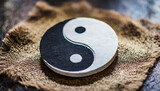 yin yang symbol representing balance and harmony in black and white