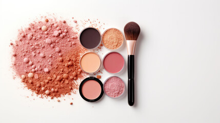 a composition of makeup products in peach fuzz 2024 color creates an inviting palette for beauty ent