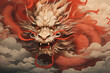 Oriental asian tradition religion temple china chinese background red dragon asia animal culture art