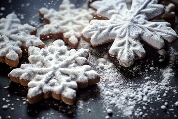 christmas snow flakes cookies