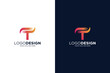 Letter T logo design for digital technology symbol.
