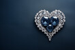 gems on navy blue matt background