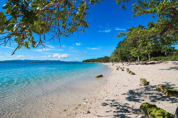 Beautiful Liang Beach in Central Maluku, Indonesia