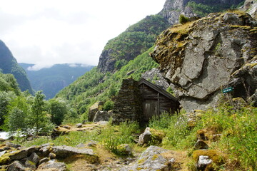 Wall Mural - mountain house in the mountains