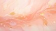 Abstract peach and gold marble marbled ink painted painting texture luxury background banner. Golden rose gold waves swirl gold painted splashes