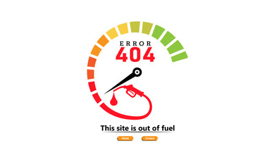 Wall Mural - error 404 abstract design with fuel meter, fuel pump vector illustration. webpage internet security 