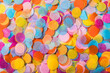© Bidwell Studio - overhead shot of colorful confetti rounds