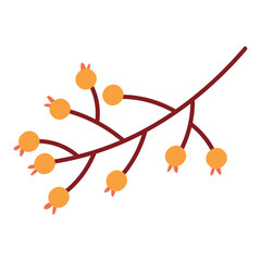 Wall Mural - isolated colored autumn seasonal leaf icon vector