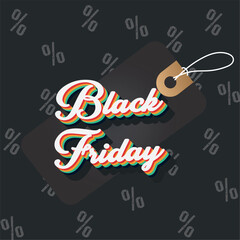 Poster - Colored black friday sale advert poster Vector