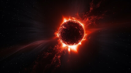 Wall Mural - singularity black hole in space cosmic fictional graphics, an object in deep space