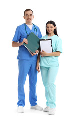 Sticker - Medical students on white background