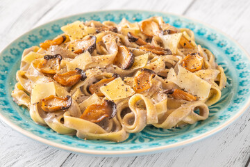 Canvas Print - Creamy Tagliatelle and Mushrooms