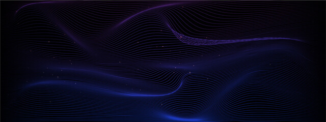 Wall Mural - black blue and purple violet vector glowing tech line modern abstract background. abstract backgroun