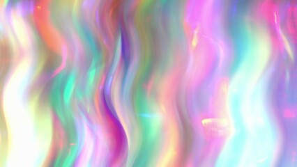 rainbow colors soft gradient, wave pattern. holographic transparent iridescent texture