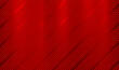 Abstract 3D luxury template shiny red background with diagonal metal lines. Red metal sheet geometric backdrop. Modern cover design. Slanted stripes. 3D modern luxury design. Premium Vector EPS10.