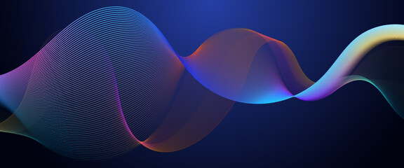 Wall Mural - colorful colourful vector glowing tech line modern abstract background. technology modern business w