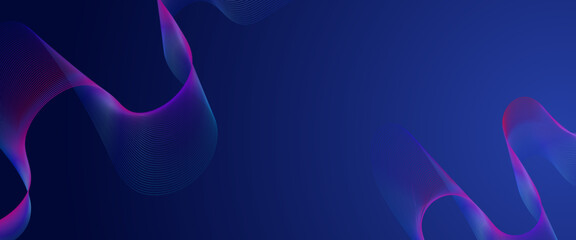 Wall Mural - blue and purple violet vector glowing tech line modern abstract background. technology modern busine