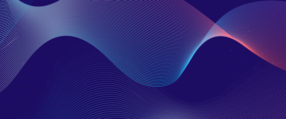 Purple violet and blue vector abstract modern technology background with glowing line. Abstract line particle background. Flow wave with digital data structure. Future technology mesh