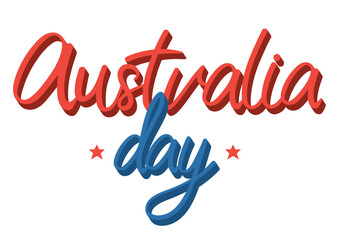 Poster - australia day lettering design