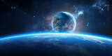 Fototapeta Kosmos - earth in space,Orbital Elegance,Elements of a Stellar Sunrise Rendering Earth's Splendor