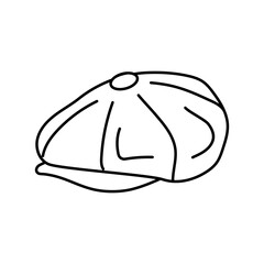 newsboy hat cap line icon vector. newsboy hat cap sign. isolated contour symbol black illustration