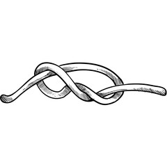 Wall Mural - rope knot handdrawn illustration