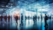 © Jaroslav Machacek - Blurred business people walking in modern hall